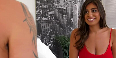 Bootylicious girl Ella Knox is spanked while riding that hard cock