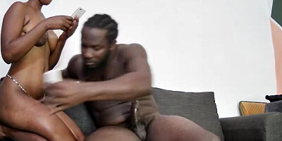 He masturbates and his stepsister comes to excite him with a strip-tease then gives him a blowjob and fucks her part 2