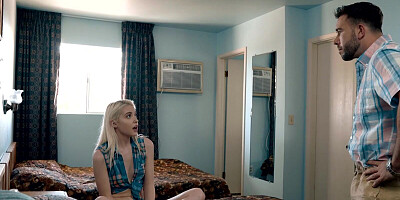 Naughty teen girl is spanked and banged by her stepdad because of the bad behavior