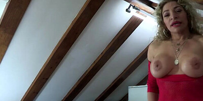 Big titted mature dates young guys and fucks them right at home!