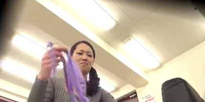 Asian MILF model is fingered and fucked in front of painters