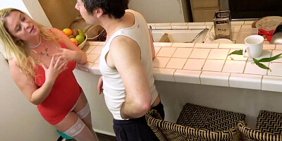 Stepbrother cums inside his stepsister