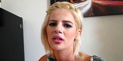 Petite stepsister Bella rides your thick cock