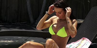 Day at the pool will also include a little bit of oral pleasuring