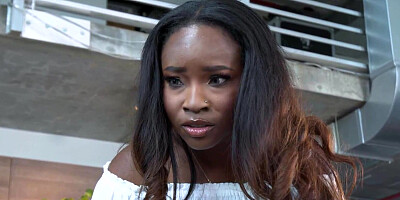 Black MILF Naomi Foxxx blows stepson and sits on his dick