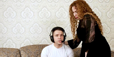 MATURE4K. Stepson helps stepmother in stockings satisfy her carnal needs