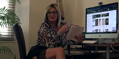 Sam Does Some Paperwork for Hubby