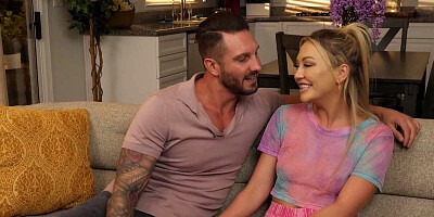 Housewife was in the mood for naughty sex fun with her handsome neighbor