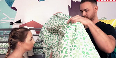 Mr Big Fat Dick is screwing Mona Blue in a hostel room