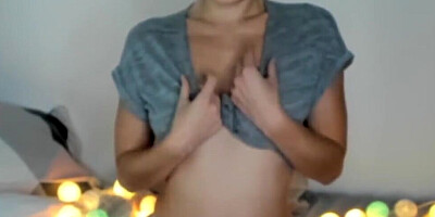 Amateur sweetheart was willing to reveal her big natural tits and puffy nipples