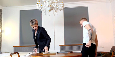 TUTOR4K. Happy guy finally achieved his ambition to fuck literature tutor