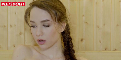 Russian babe Angel Rush fucked hard at the sauna