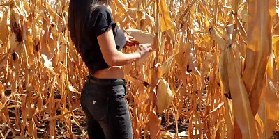 My step-brother cumming in my panties while I work on corn field 60 FPS