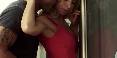 Gorgeous girl gives a hot blowjob and gets a creampie reward