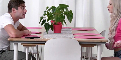 Christie Stevens pushes his morning wood in dazzling blonde Kenzie Reeves