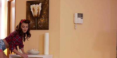 Dane Jones Cleaning Lady Sloppy Blowjob Passionate Fuck and Creampie