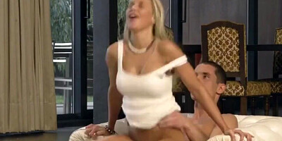 Two swinging blonde chicks and their partners gathered for a passionate foursome