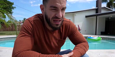 Mature blonde Victoria blows a neighbor and gets shagged good