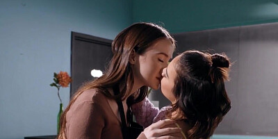 Hazel Moore and Aria Valencia taking a break from work