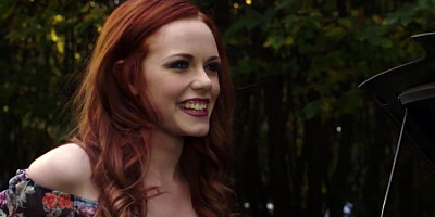 A hunk dude intensely banged big round ass of Ella Hughes