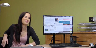 Czech brunette has sex in exchange for a loan