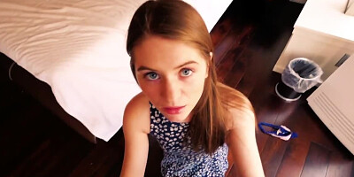 Boss fucks nice young babysitter who talks shit behind his back