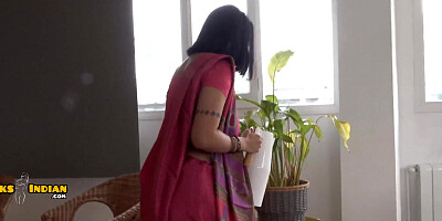 Perverted dude Devar is spying on a hot Indian babe