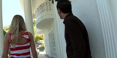 Stepsister gets a rough fucking and cum facial