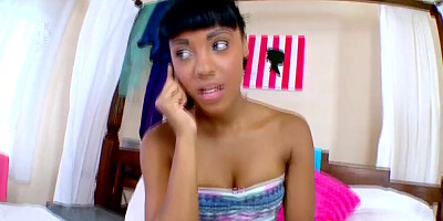 Bootylicious black girl is spanked while riding hard white pecker