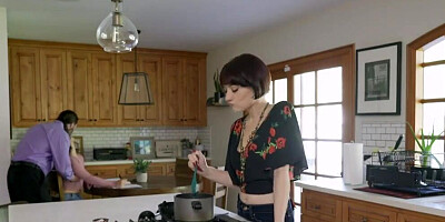 MILF and stepdaughter are happy to share that hard cock