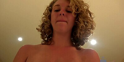 Brooke Wilde - Hot blonde with huge natural tits jacks cock off with then rides cock on vacation