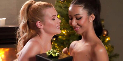 Natural tits clip with amatory Izzy Delphine and Lia Lin from SexyHub
