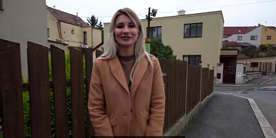 Public seduction of a horny European blondie in POV