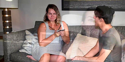 Big Titty Russian Milf Tricked Into Sex! Young Guy Blows Load On TITS!