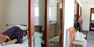 Moms Bang Teens - MILF Catches Teen Couple Fucking