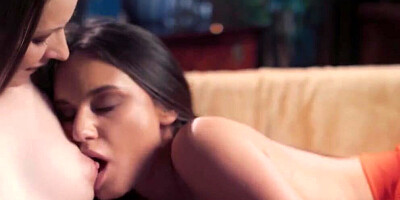 Slutty stepdaughter caught watching porn by lesbian stepma