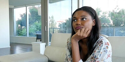 Bubble butt ebony Yara Skye is fucked by a white agent at porn casting