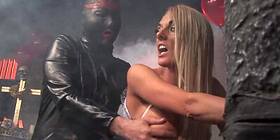 Naughty blonde chick is getting fucked in this hardcore scene