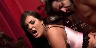 Double Penetration Fantasy Dream With Slutty Brunette