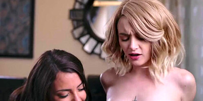 Blonde and brunette are sharing their roommate in a lovely FFM threesome