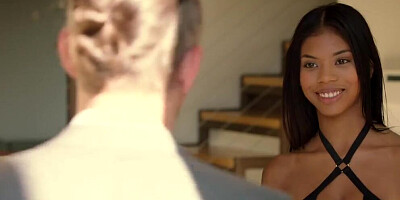 18 year old Ebony beauty Nia wants a piece of her friend's dad