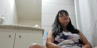 In the bathroom with my stepson to fuck