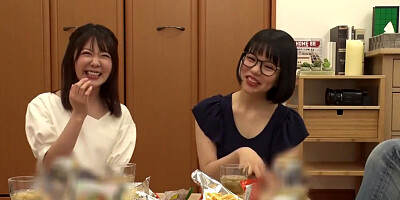 Two Asian dolls are getting fucked by their mates in a 4some