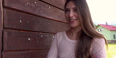 Schoolgirl Talia Mint pulls panties aside to ride a hard pecker