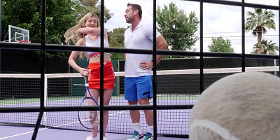 SPYFAM Step Bro Gives Step Sis Tennis Lessons & Big Dick