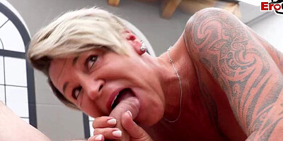 German Mature Granny with saggy tits meet User and make amateur Porn
