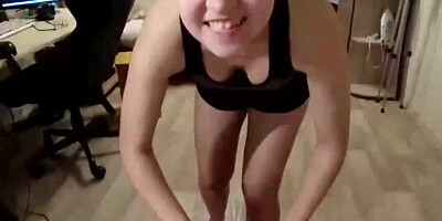 Short-haired MILF sucks a hard cock and fucks in this POV video