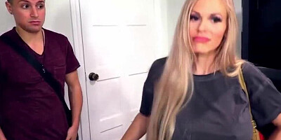 Busty stepmom constantly bothers her hot son for pussy banging