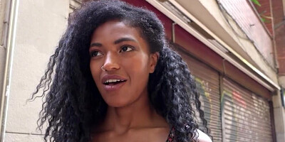 Curly-haired brunette Tina Fire agrees to fuck for money