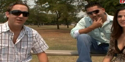 Juicy brunette girl is spanked and fucked in front of her cuckold partner